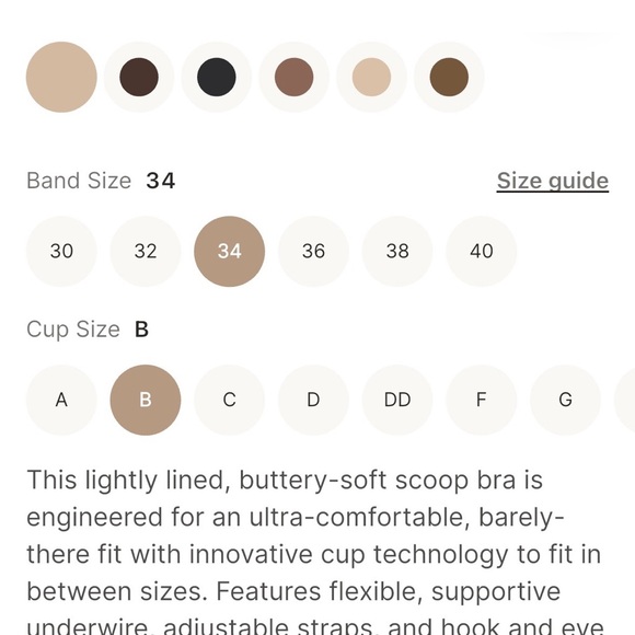 SKIMS Fits Everybody Scoop Plunge Bra in Nude/Mica 34B NWOT - Picture 3 of 9